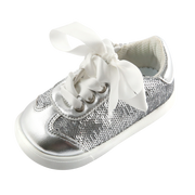 Friendship | Toddler Squeaky Shoes | mooshu TRAINERS | Back to school, never felt so great. Your little one will enter those school doors and will be making new friends in no time with these shoes. These sneakers offer comfort, fun and a side of style. Here’s to new friends! Available in Silver & Gold Friendship