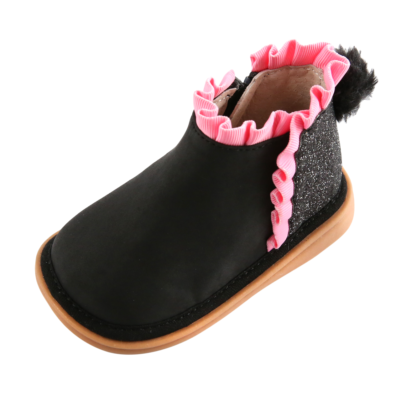 Remi Boot | Toddler Squeaky Shoes | mooshu TRAINERS | Let’s embrace the cooler weather with this hip little sparkly boot. Your little one will be the talk of the playground! These boots offer comfort, fun and a side of adventure. Let’s go play outside!