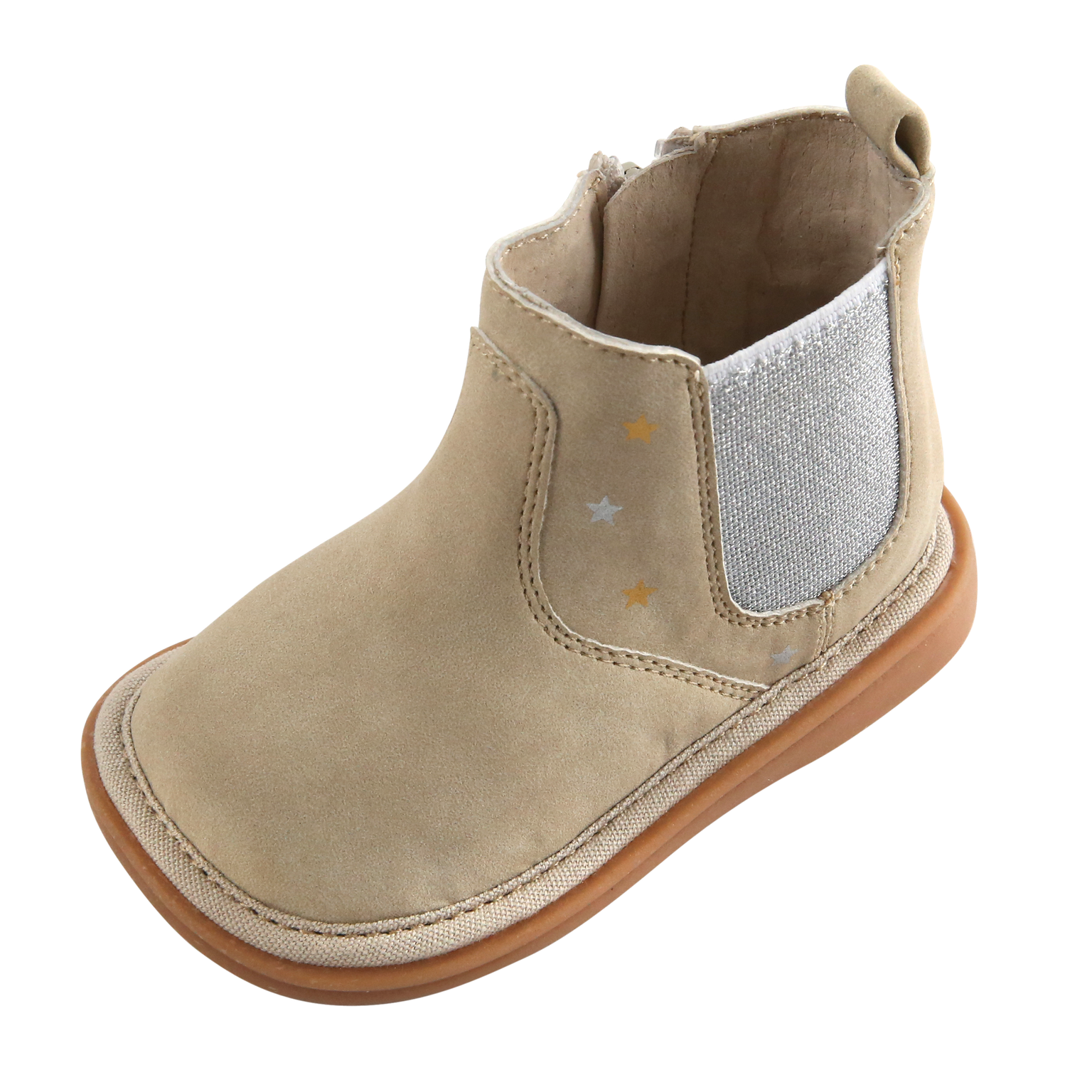 Bella Sparkle Boot | Toddler Squeaky Shoes | mooshu TRAINERS | The Dazzle Stars on this Bella toddler girls boot is a playful twist adding personality. This shoe is appropriate from the playground to the classroom. 