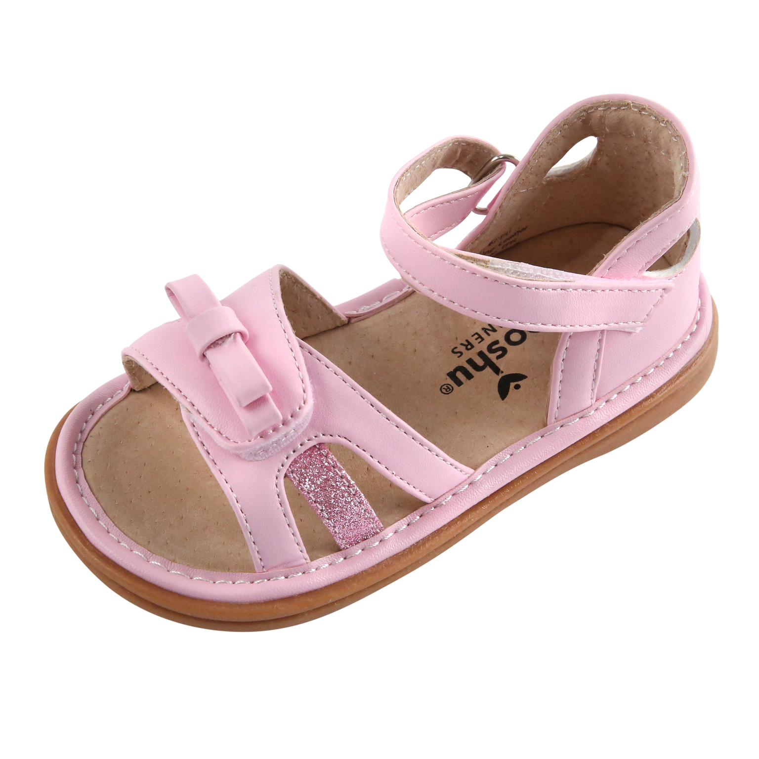 Wonder Nation Baby Girls Infant Footbed Sandals Pink Gitter Size 3 | eBay